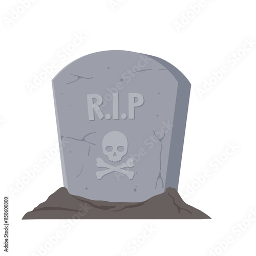 Halloween Gravestone Illustration