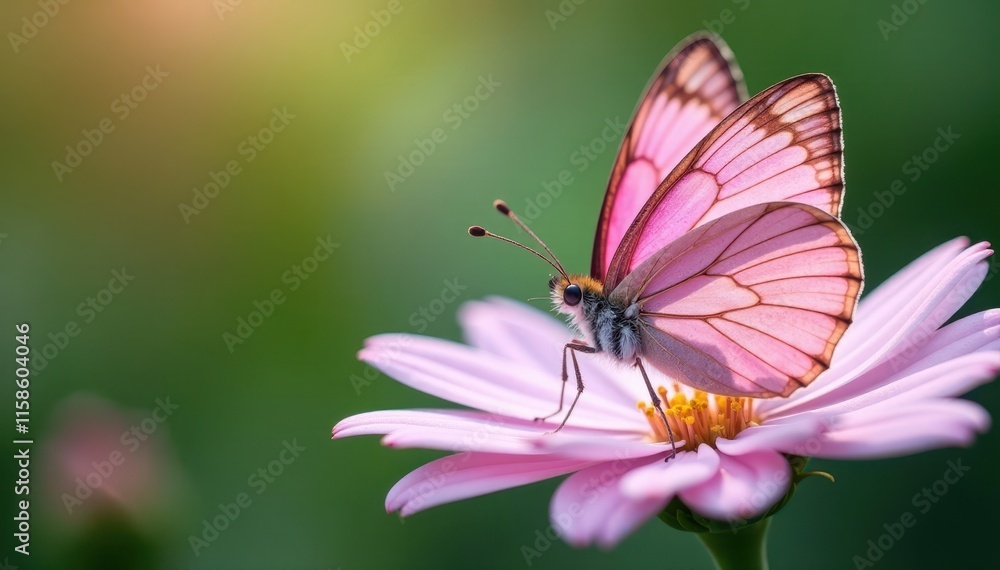 Delicate pink butterfly perched on a crisp white petal, petal, white, pink butterfly Delicate pink butterfly perched on a crisp white petal, petal, white, pink butterfly