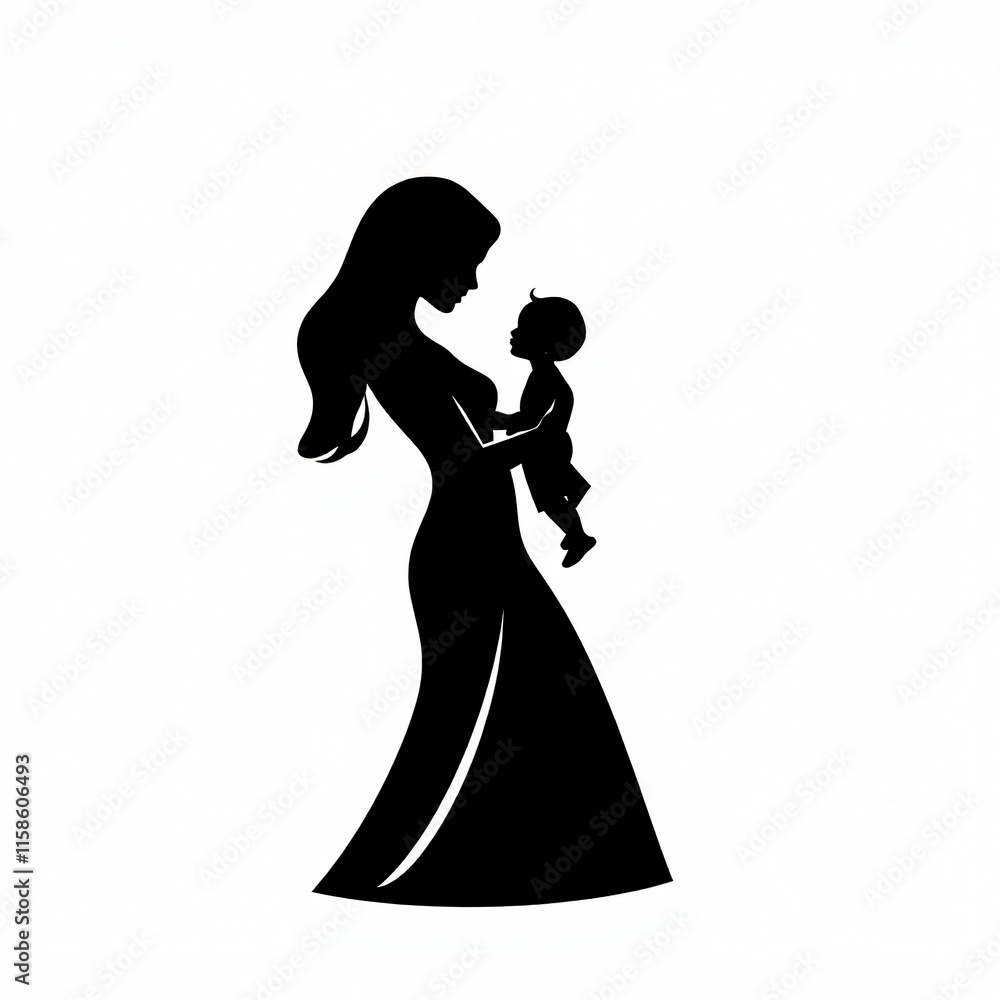 Mother's Love: A Timeless Silhouette Mother's Love: A Timeless Silhouette