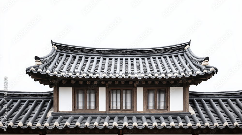 Fototapeta premium Traditional Korean palace wall, Hanok building