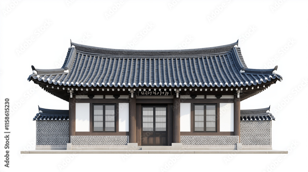 Traditional Korean palace wall, Hanok building Traditional Korean palace wall, Hanok building