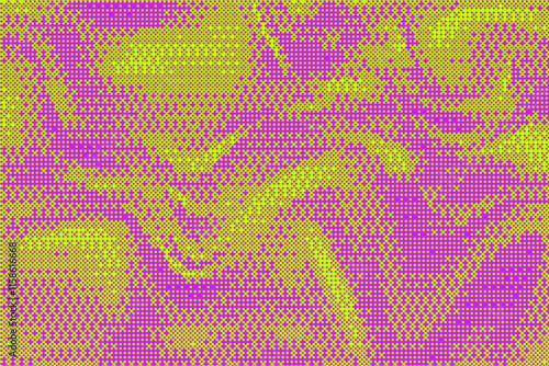 Pixel background with bitmap pattern. Retro game dotted gradient effect. Vector dither gradation. Abstract glitch digital noise. Grainy pink and green halftone wavy vintage wallpaper