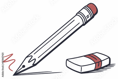 pencil and eraser