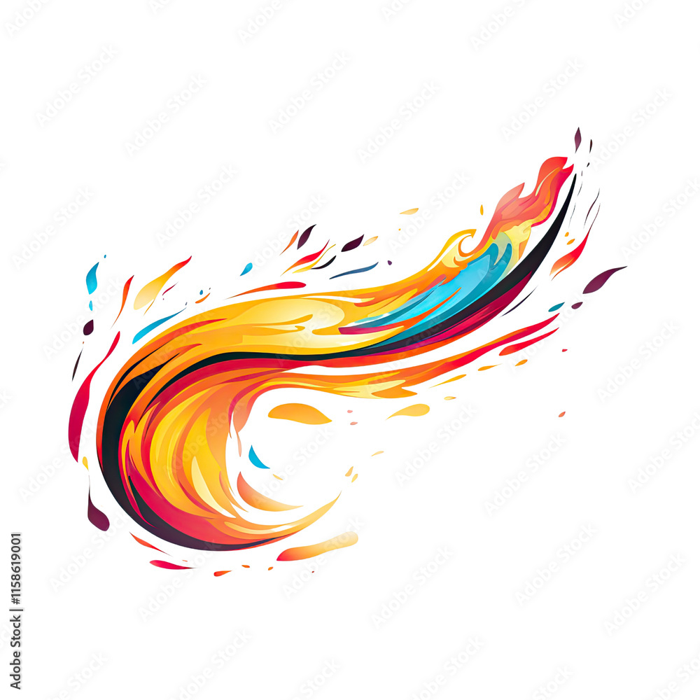 Flame Isolated Background, Generative AI Flame Isolated Background, Generative AI