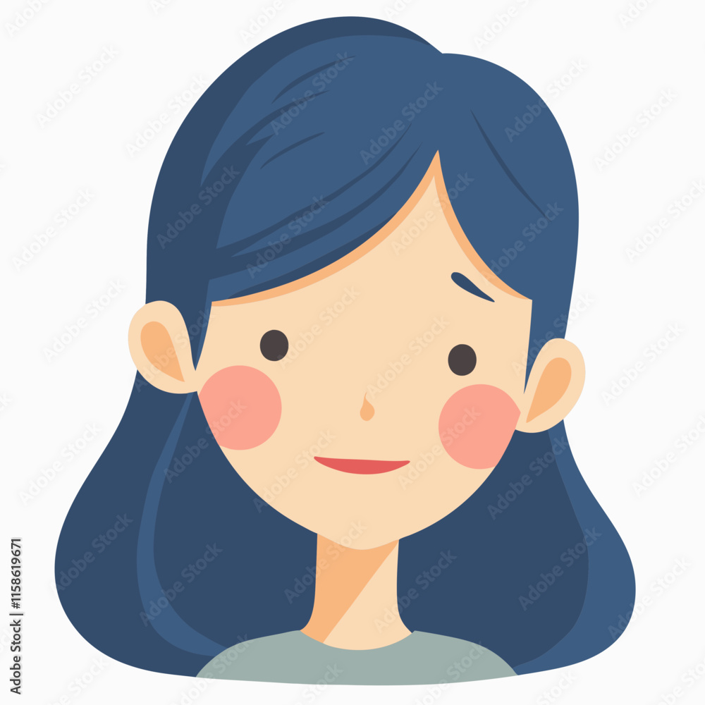 Smiling girl cartoon happy icon isolated
Smiling girl cartoon happy icon isolated