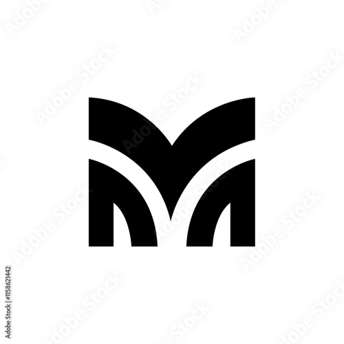 modern m letter logo design	