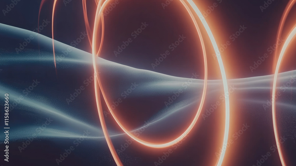 Abstract glowing gradients representing circadian rhythm and the balance of the natural sleep-wake cycle. Abstract glowing gradients representing circadian rhythm and the balance of the natural sleep-wake cycle.