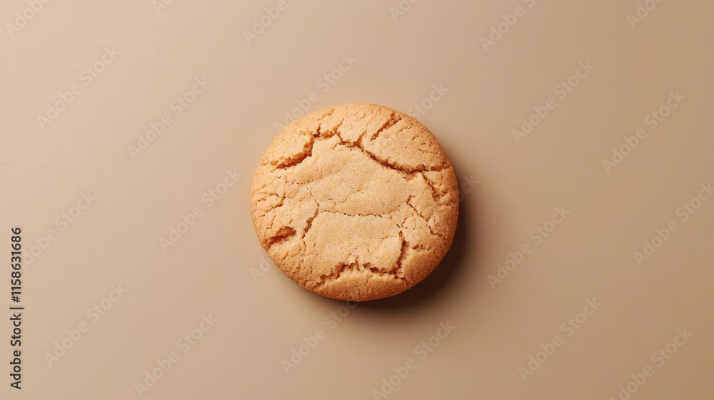 Pastel cookies concept. A delicious, cracked cookie resting on a neutral background, perfect for food photography. Pastel cookies concept. A delicious, cracked cookie resting on a neutral background, perfect for food photography.