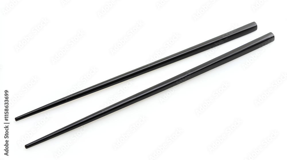 black chopsticks holding sushi isolated on white background black chopsticks holding sushi isolated on white background