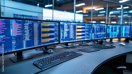 Wallpaper Mural Supercomputer processing vast amounts of data, symbolizing advanced technology and innovation in data analytics and computational power. Torontodigital.ca