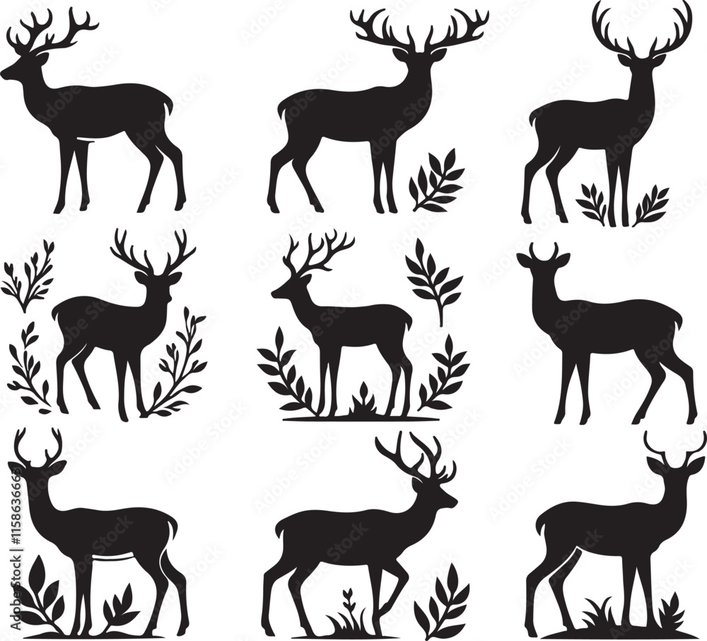Elegant Deer Illustrations and Vector Art for Designers Elegant Deer Illustrations and Vector Art for Designers
