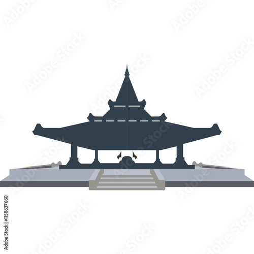 bung karno tomb vector illustration