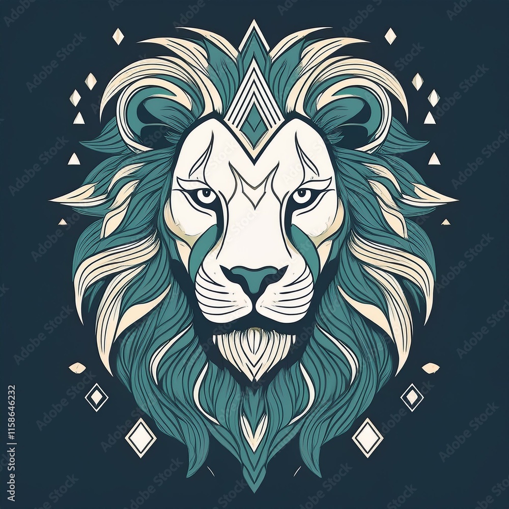 Obraz premium lion Geometric modern style