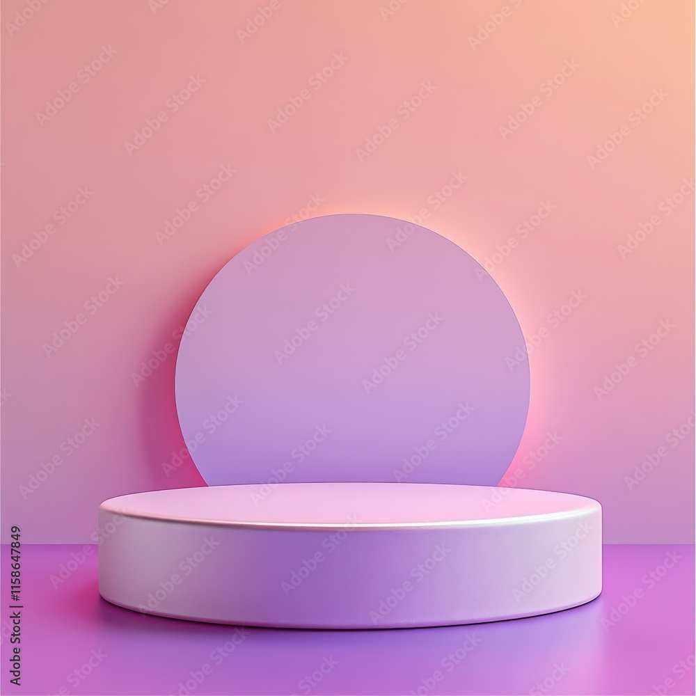 Pastel Purple Product Display Platform Minimalist Background 3D Render Pastel Purple Product Display Platform Minimalist Background 3D Render