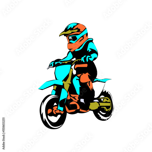 Motocross illustration PNG