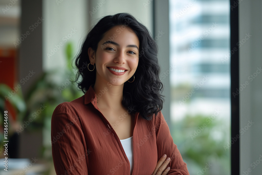 Happy Young Hispanic Businesswoman Using Tablet in Modern Office as Successful Leader and Career Dreamer
Happy Young Hispanic Businesswoman Using Tablet in Modern Office as Successful Leader and Career Dreamer