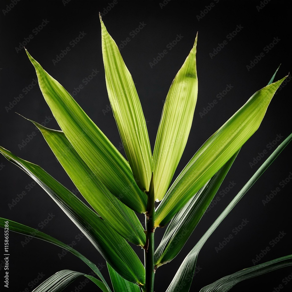 Bamboo on isolated black background Bamboo on isolated black background