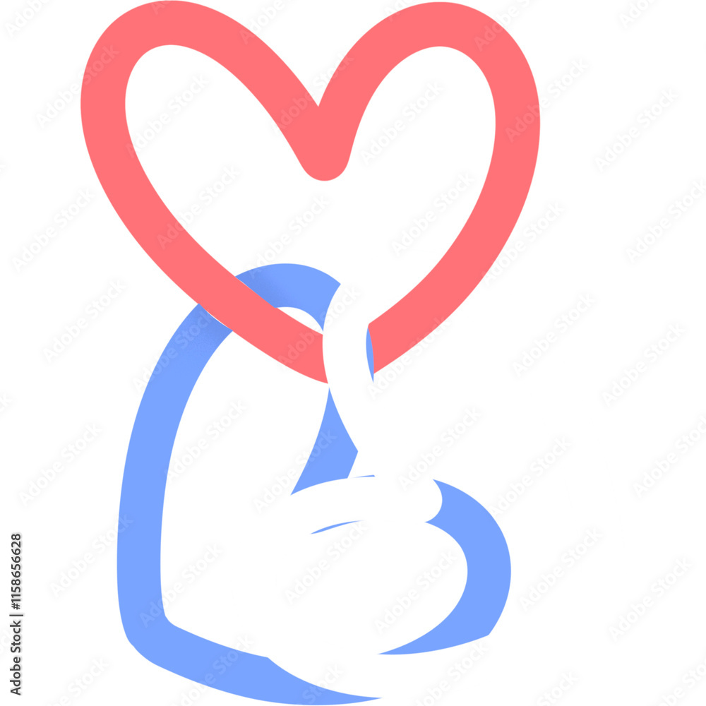 Obraz premium Valentine Heart Balloon illustration clipart