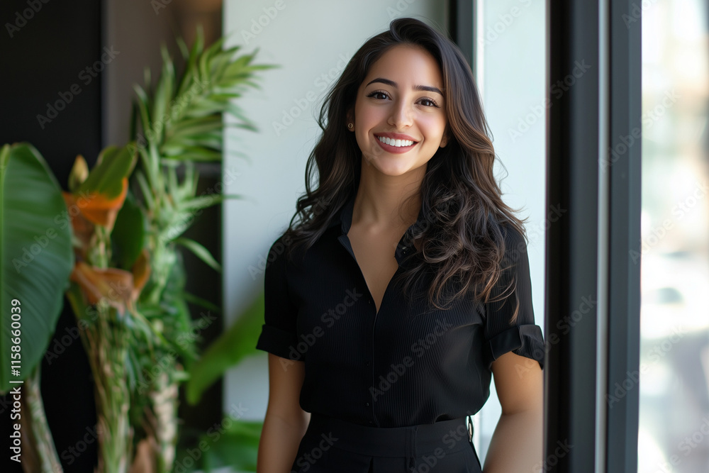 Happy Young Hispanic Businesswoman Using Tablet in Modern Office as Successful Leader and Career Dreamer
Happy Young Hispanic Businesswoman Using Tablet in Modern Office as Successful Leader and Career Dreamer