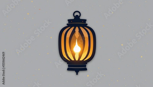 Illuminated Lantern, Symbol of Hope and Celebration photo