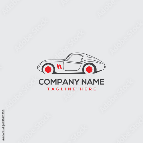 vintage car logo silhouette. isolated white background 