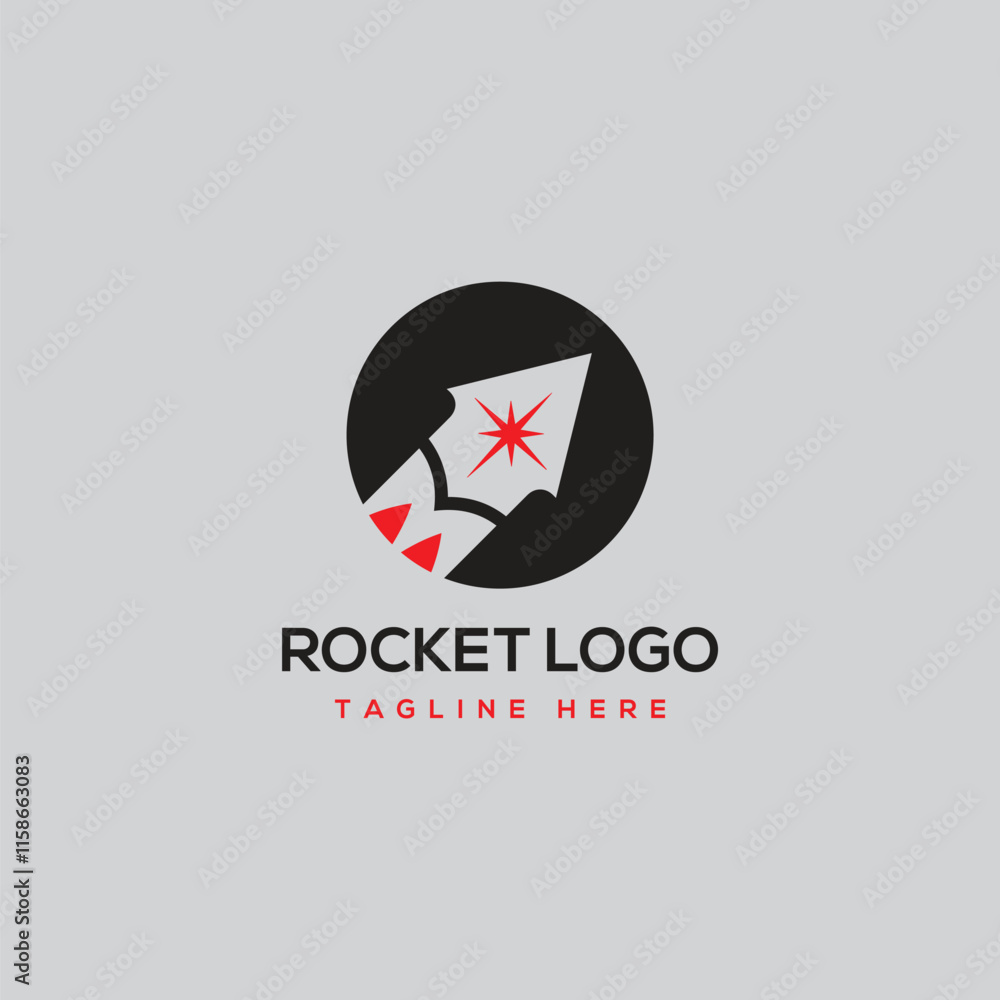 Modern rocket and spaceship logo illustration
Modern rocket and spaceship logo illustration