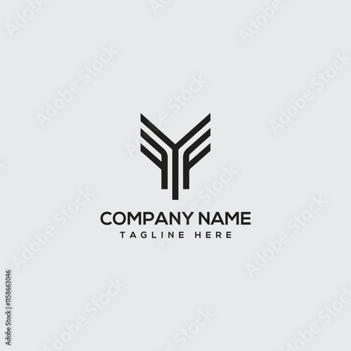 letter FY or YF monogram logo vector design
