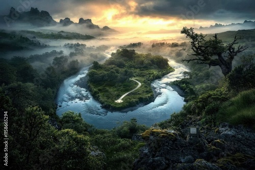 Exploring the natural beauty of a winding river.