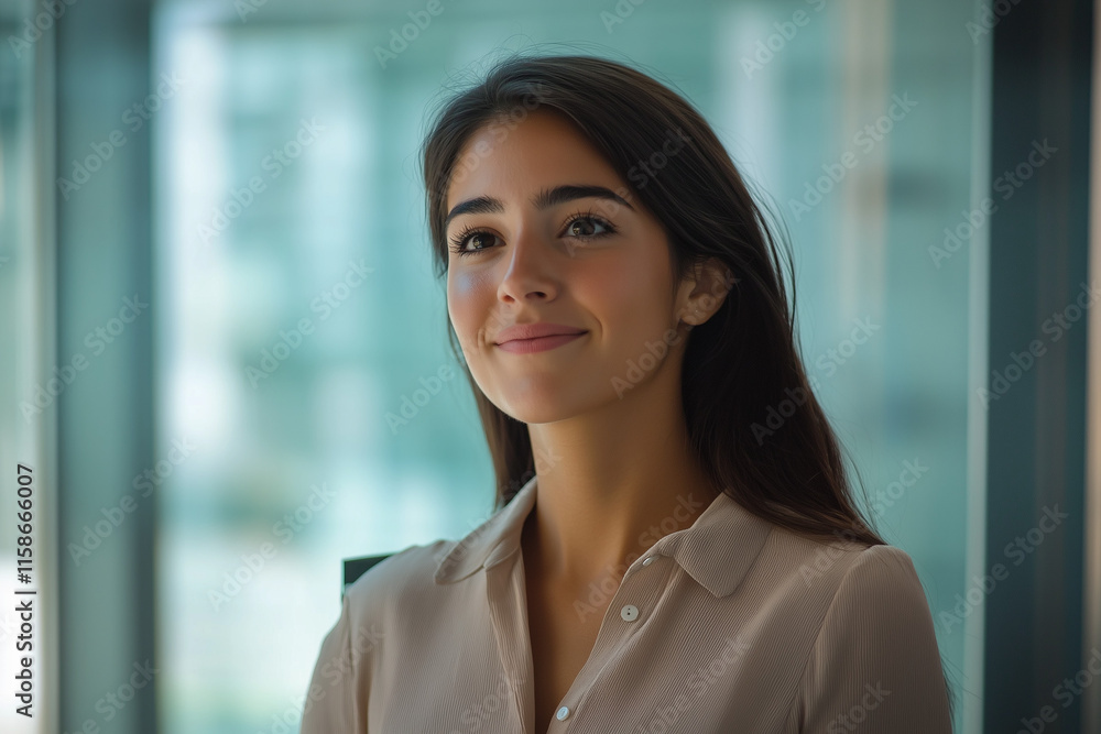 Happy Young Hispanic Businesswoman Using Tablet in Modern Office as Successful Leader and Career Dreamer
Happy Young Hispanic Businesswoman Using Tablet in Modern Office as Successful Leader and Career Dreamer