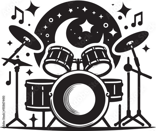 Drum Music Illustrations and Vector Art for Designers