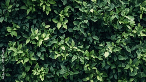 Wallpaper Mural Green leaves creating dense foliage background texture Torontodigital.ca