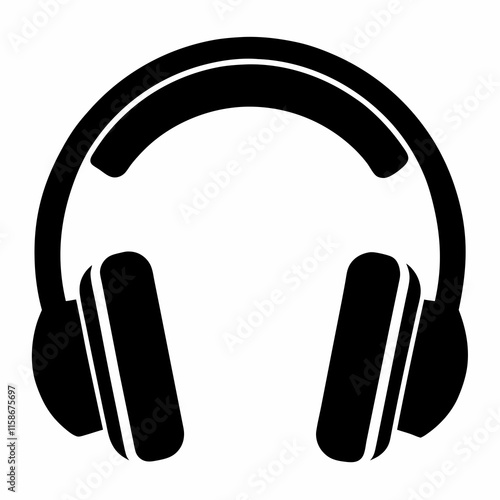 headphones icon on white background