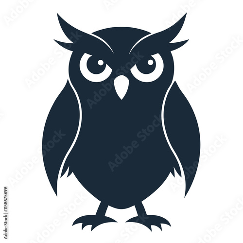 owl on white background photo