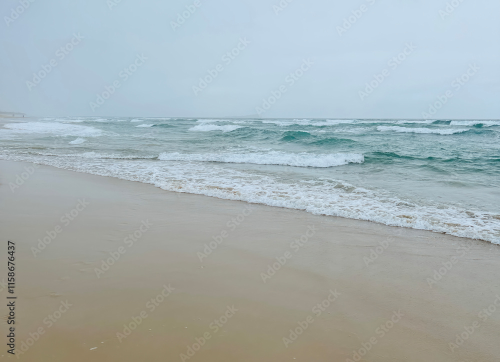 Where the ocean meets the sand, sunshine coast, queensland, australia Where the ocean meets the sand, sunshine coast, queensland, australia
