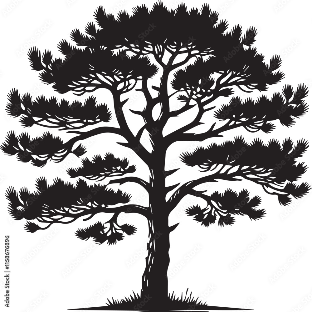 Obraz premium Silhouette of tree