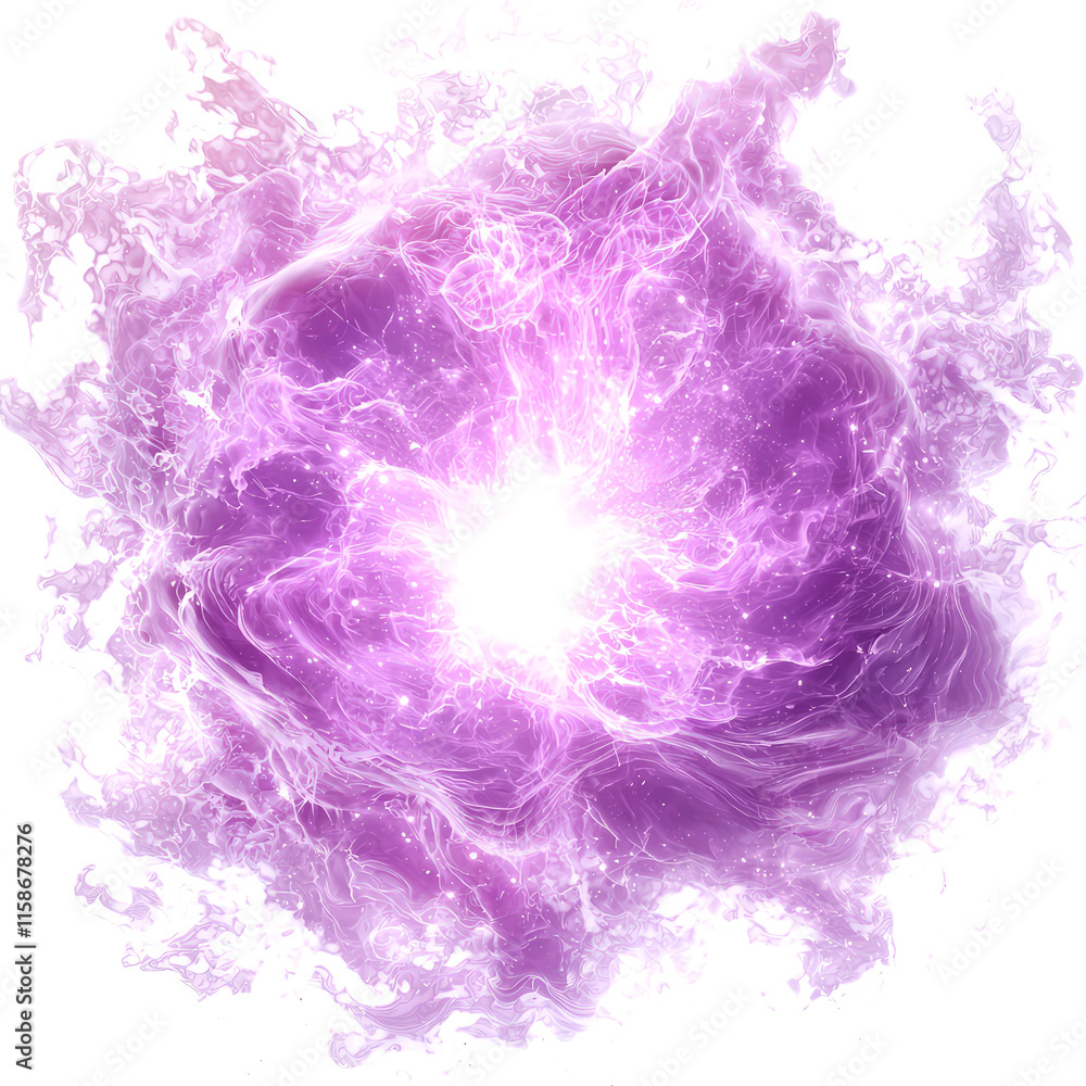 Fototapeta premium Glowing purple energy sphere.
