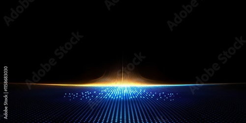 Black background with a bright blue and yellow spot