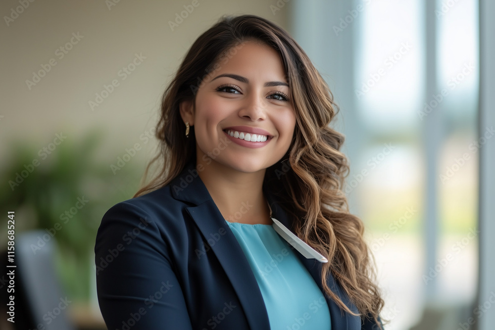 Happy Young Hispanic Businesswoman Using Tablet in Modern Office as Successful Leader and Career Dreamer
Happy Young Hispanic Businesswoman Using Tablet in Modern Office as Successful Leader and Career Dreamer