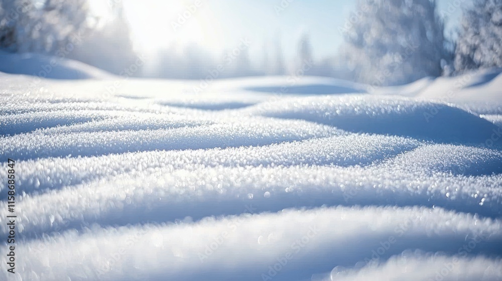 Sparkling snow drifts in winter wonderland. Sparkling snow drifts in winter wonderland.