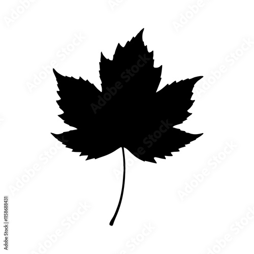 Sycamore leaf silhouette icon vector illustration design on white background.