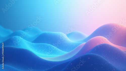 Abstract Blue Pink Waves Background - Pastel colors