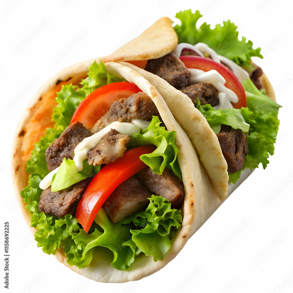 Delicious Halifax Donair Isolated on a Transparent Background Delicious Halifax Donair Isolated on a Transparent Background