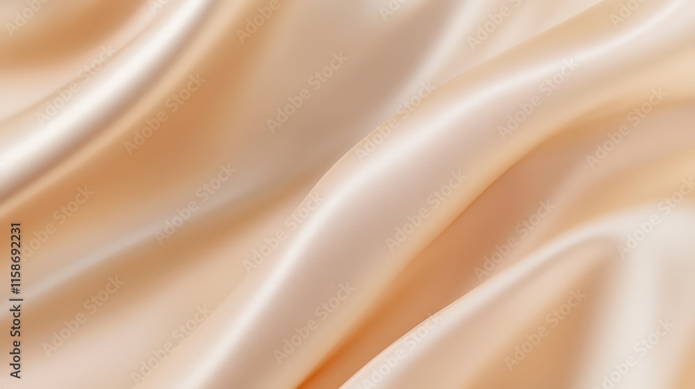 A close-up view of soft, peach-colored satin fabric, showcasing its smooth texture and elegant drape. A close-up view of soft, peach-colored satin fabric, showcasing its smooth texture and elegant drape.