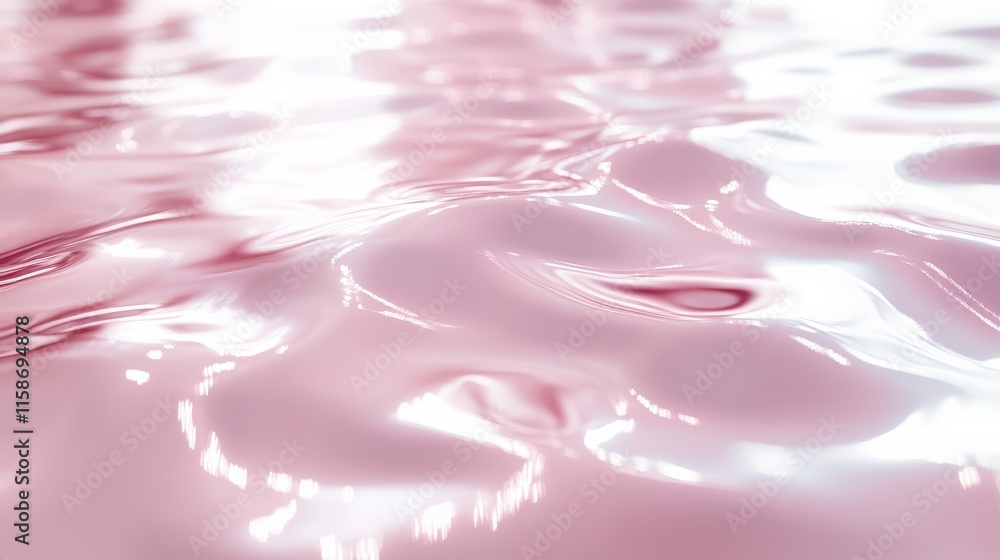 A close-up of shimmering, soft pink liquid, creating gentle waves and reflections, evoking a serene and calming atmosphere. A close-up of shimmering, soft pink liquid, creating gentle waves and reflections, evoking a serene and calming atmosphere.