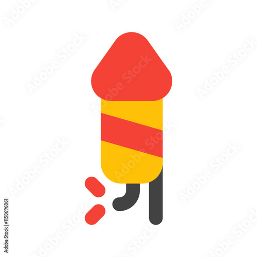 firecracker flat icon