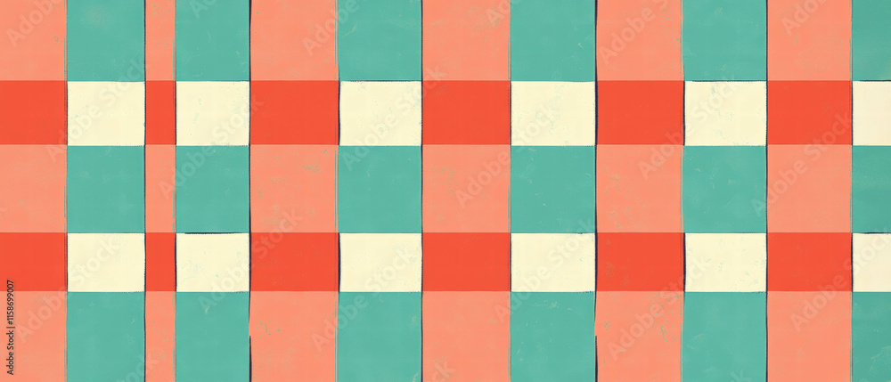 Unique red and cyan checkerboard pattern for vibrant backgrounds and designs Unique red and cyan checkerboard pattern for vibrant backgrounds and designs