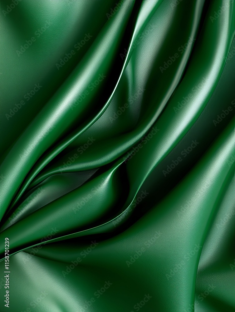 Fototapeta premium Solid Dark Green Fabric Texture for Background
