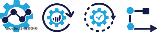 process icon, business process, productivity icon, Business process icon set. Workflow and productivity You can easily change the color.