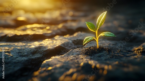 Sprout Resilience in Cracked Earth photo