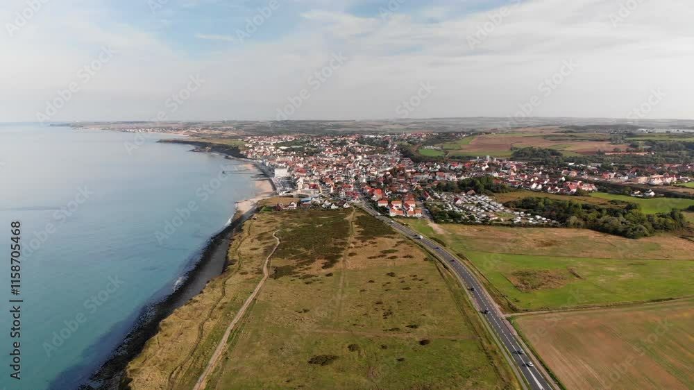 4K Drone aerial North France coast sea nature 4K Drone aerial North France coast sea nature